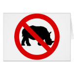 No Rhinos Allowed Greeting Card