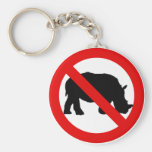 No Rhinos Allowed Key Chains
