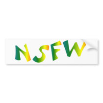 No Safe For Work (NSFW cool breeze) Bumper Sticker