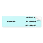 NO SANTAWARWIC... bumper stickers