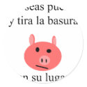 No Seas Puerco Y Tira La Basura En Su Lugar stickers