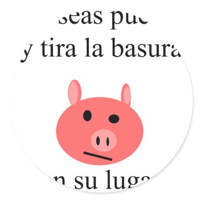 No Seas Puerco Y Tira La Basura En Su Lugar Sticker by Supernova23
