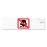 No Skulls Bumper Stickers