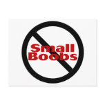 No Small Boobs postcards