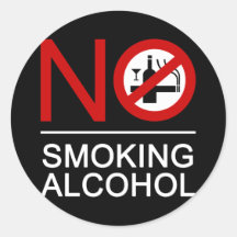 NO Smoking Alcohol ⚠ Thai Sign ⚠ Stickers