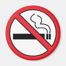 No smoking fridge magnets