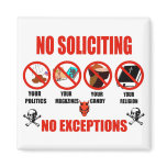 No Soliciting magnets