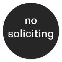 "no soliciting" novelty
