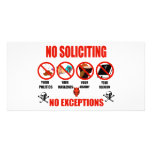 No Soliciting photo cards
