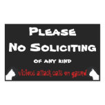 No Soliciting - Vicious Cats Sticker