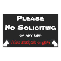 No Soliciting - Vicious Cats Sticker