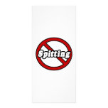 No Spitting Rack Card
