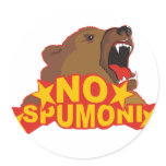 NO SPUMONI ROUND STICKERS