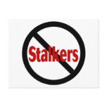 No Stalkers postcards