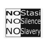No Stasi, No Silence, No Slavery postcards