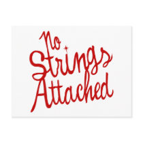 No Strings Attached Postcard