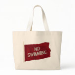 No Swimming Beach Warning Flag Tote Bag
