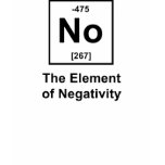 No, The Element of Negativity t-shirts