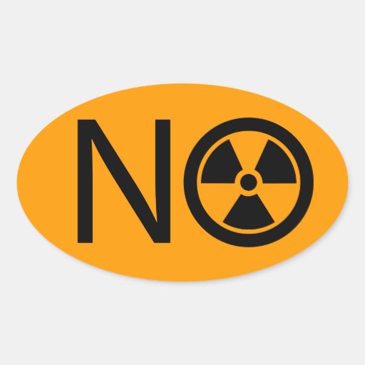 No to Radiation and Nuclear Power Sticker