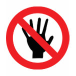 no touching icon t-shirts