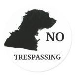 NO TRESPASSING stickers