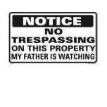 No Trespassing t-shirts