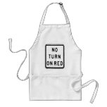 NO TURN ON RED aprons