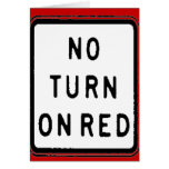 NO TURN ON RED cards