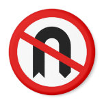 No U Turn Refrigerator Magnet