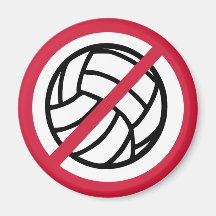No volleyball refrigerator magnet