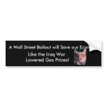 No Wall Street Bailout bumper sticker bumper stickers