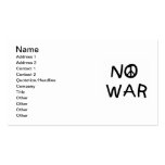 NO War T-shirts and Gifts Business Card