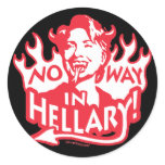 No Way in Hellary Stickers