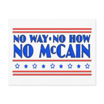 No Way No How No McCain Post Cards