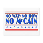 No Way No How No McCain postcards