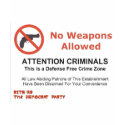 NO WEAPONS ALLOWED t-shirts