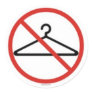 No wire hangers! round stickers