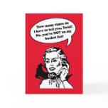 No, You're Not on My Bucket List! Funny Valentine cards