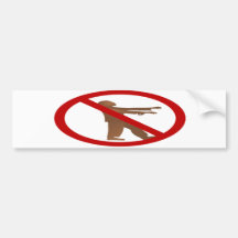 No Zombies Bumper Sticker