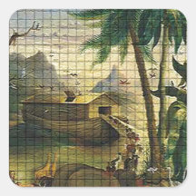 Noah and the Ark Square Stickers