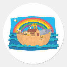 Noah Round Stickers