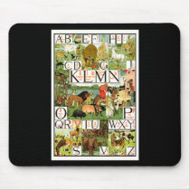 Noah's ABC Alphabet Chart in English Mouse Pads
