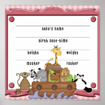 Noahs Arc Baby Girl Print