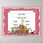 Noah's Ark Baby Girl posters
