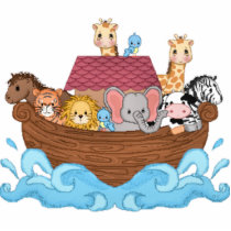 Noah's Ark Baby Ornament Photo Cutouts