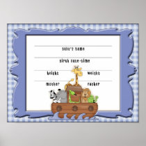Noah's Ark Boy Birth Certificate