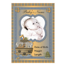 Noah's Ark Christian Baby Announcements