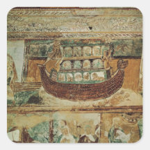 Noah's Ark During the Flood, c.1100 Square Stickers