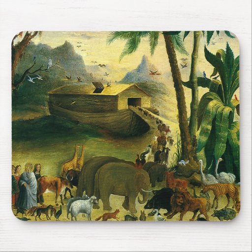 Noahs Ark, Hidley, Vintage Victorian Religious Art Mouse Pads