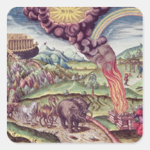 Noah's Ark, illustration from 'Brevis Narratio' Square Stickers